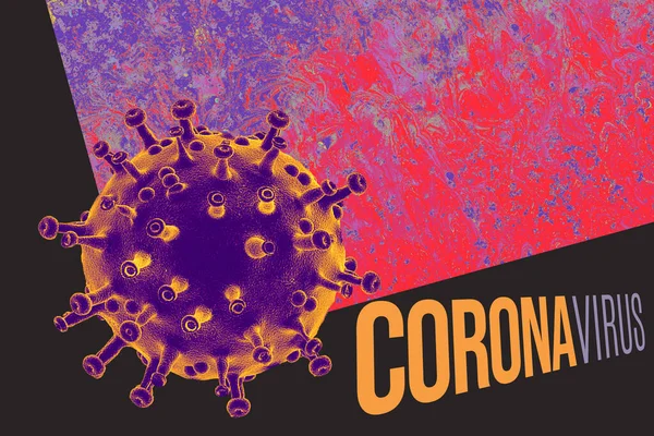 Penyakit Coronavirus Covid Wabah Dan Koronavirus Latar Belakang Influenza — Stok Foto