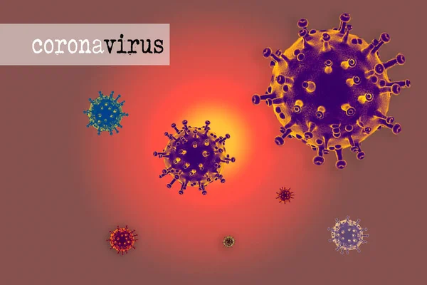 Ausbruch Der Coronavirus Krankheit Covid Und Hintergrund Der Coronaviren Grippe — Stockfoto