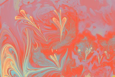 Ebru mermer el yapımı sanat, geleneksel Ebru tekniği. Mermer sanat modellerinin soyut arkaplanı.