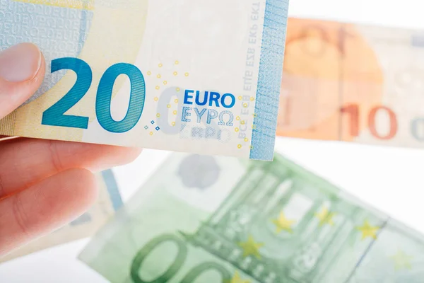 Contexto Financiero Billetes Euros Negocios Finanzas Inversiones Ahorro Corrupción — Foto de Stock