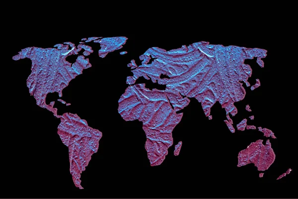 Грубо Прорисованная Карта Мира Глобальные Бизнес Концепции — стоковое фото