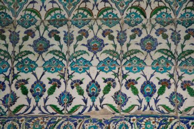 Osmanlı el yapımı çiçek desenli Türk fayansları