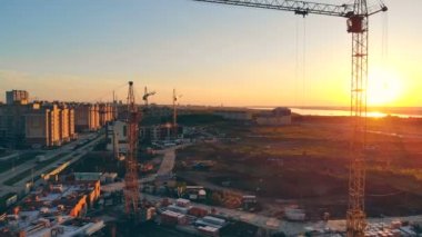 Özel ekipman üzerinde inşaat sitedir. 4k.