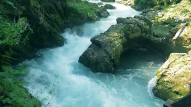 Yabani su akışı Kanyon taşlar çalışıyor