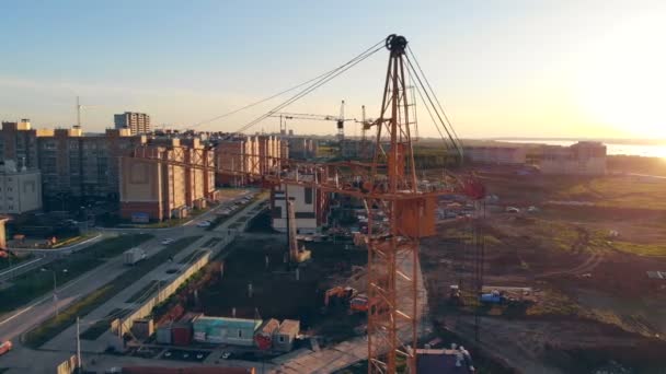 Construction site from above. 4K. — Stock Video