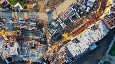 Bitmemiş appartments bir inşaat sitesinde. Yukarıdan görüntülemek.