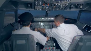 Uçak pilot itme kolu kolu motor kontrol için itme