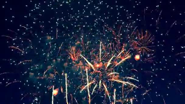 Vibranti lampi di fuochi d'artificio . — Video Stock