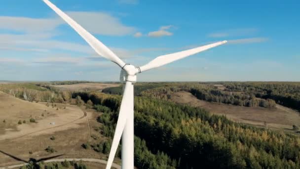 Metal Windmills Working Field — Stock Video