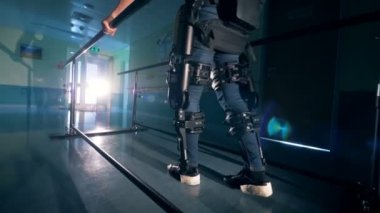 Protez makine, giyen kişi yakın çekim.