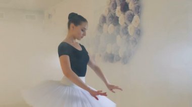 Bir sınıf, eğitim bir balerin yakın çekim.