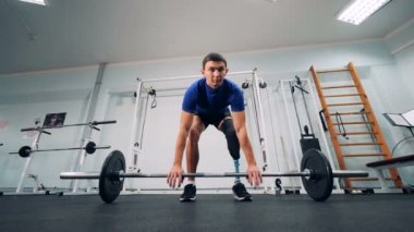 Engelli sporcu halter, alt görünümü kaldırma.