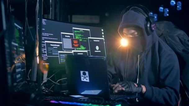 Hacker Versuchen System Knacken — Stockvideo