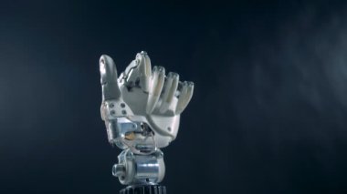 Biyonik el çalışma, yakın çekim.