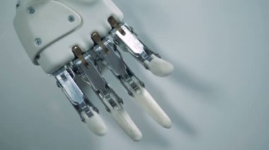 Üstten görünüm hareketsiz mekanik kol