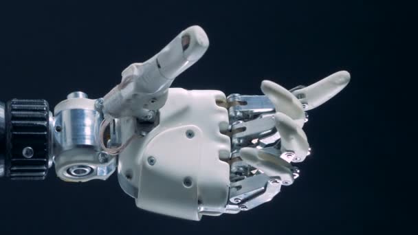 Bílé protézou pracovat, Automatizovaná výroba. — Stock video