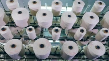 Beyaz biriktiricileri konu Kangal için fabrika makinelerde döndürme.