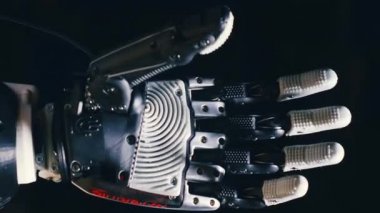 Robot kol parmaklar, yapay zeka kavramı bükme.