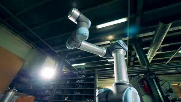 Bewegings proces van een robotmechanisme — Stockvideo