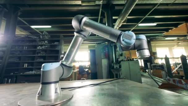 Industriroboten rör sig automatiskt — Stockvideo