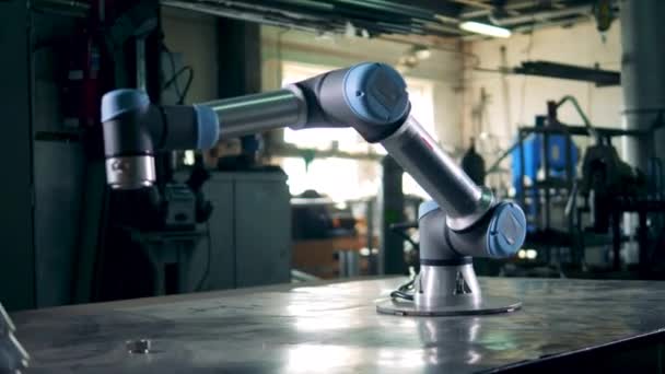 Samverkande robot rör sig i olika riktningar — Stockvideo