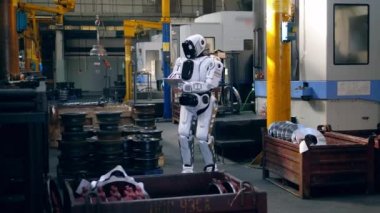 Tablet çalıştıran bir cyborg ile bitki birimi