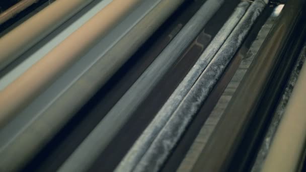 Gears of Printing mekanism under arbetet — Stockvideo