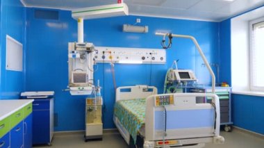 Bir hastanede donanımlı tıbbi koğuş.