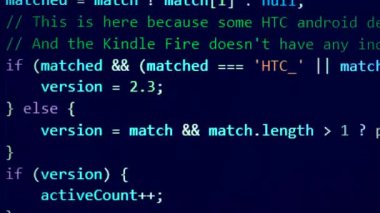 Üzerinde kod olan bilgisayar ekranı