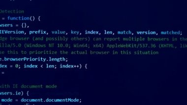 Kodlanmış bilgilerin akışı ekranda görünüyor