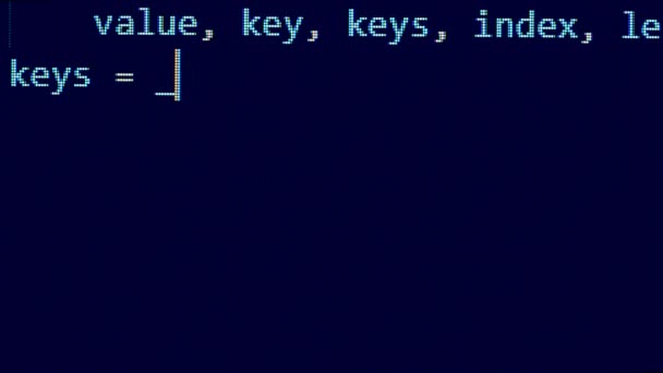 Slova šifrovaného kódu v těsném — Stock video