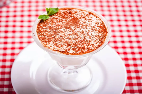 Tiramisu Portieglas Sluiten — Stockfoto