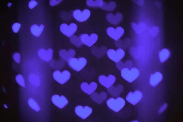 Sfondo Sfocato Con Macchie Luminose Del Bokeh Forma Cuore Bellissimo — Foto Stock