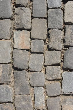 Üstten Görünüm asfalt yol desen. Duvar sokak. Kaldırım döşeme.