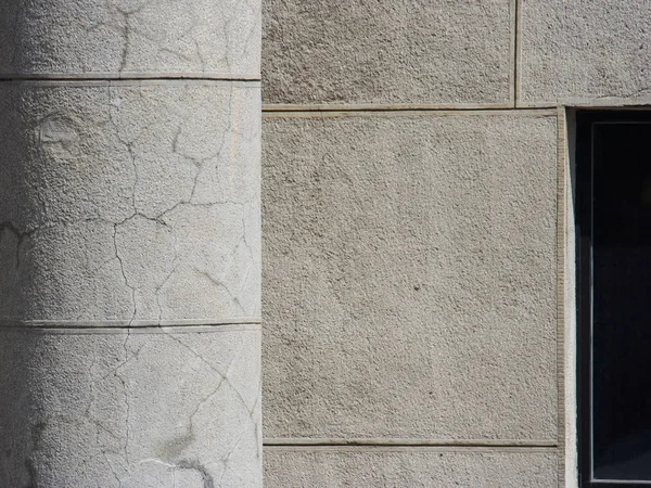Jasny Szary Tynk Pęknięciami Wall Piękne Tekstury — Zdjęcie stockowe