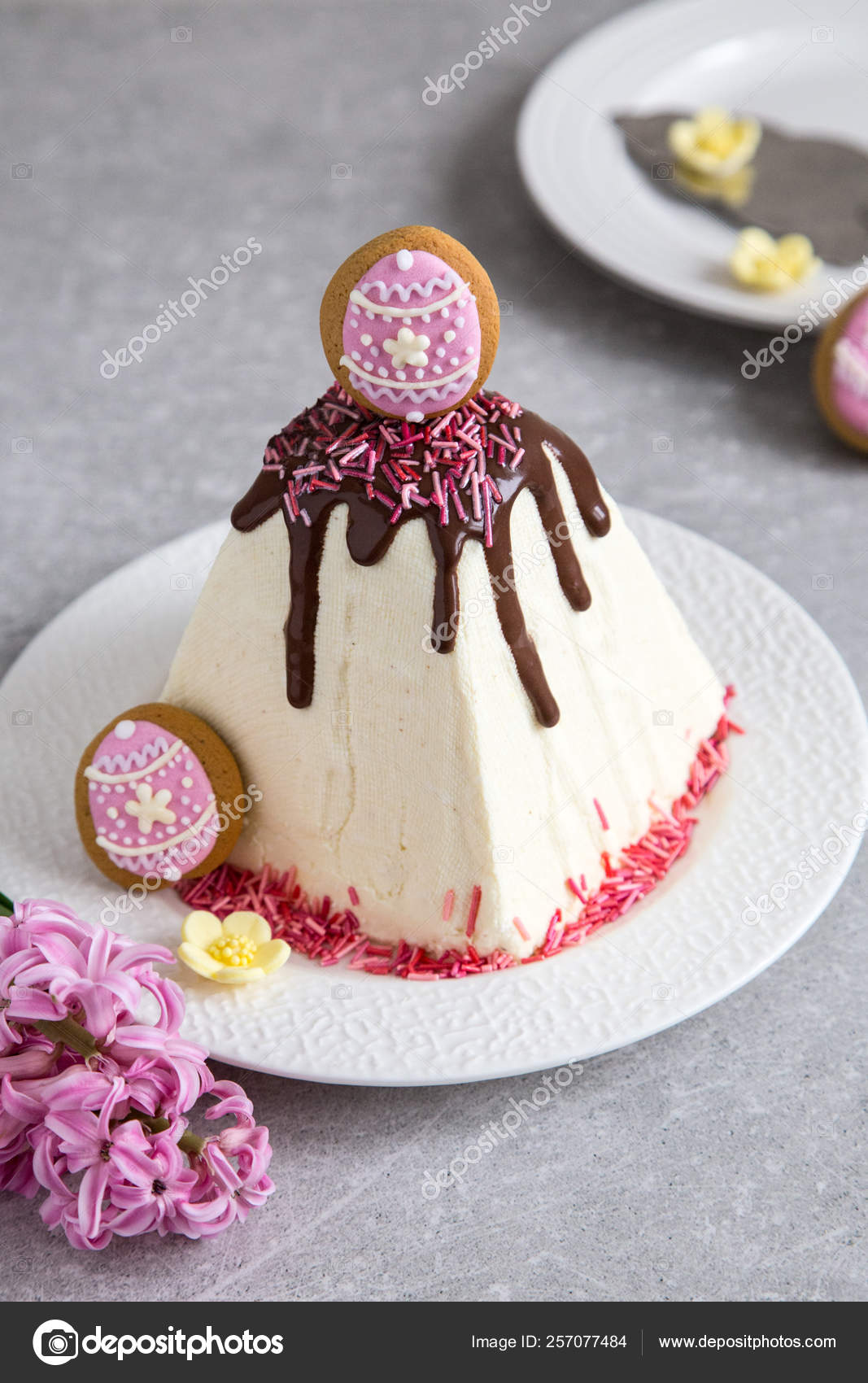 イースターの食べ物の背景 伝統的なカードイースターケーキ ストック写真 C G Ivanna Ukr Net