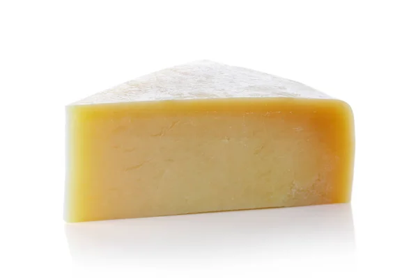 Τυρί Παρμεζάνας Απομονωμένο Λευκό Φόντο — Φωτογραφία Αρχείου