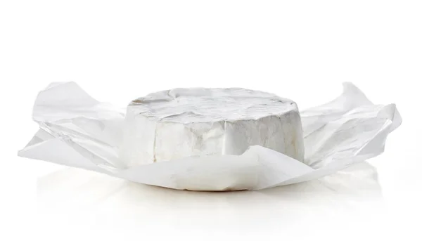 Sýr Camembert Izolované Bílém Pozadí — Stock fotografie