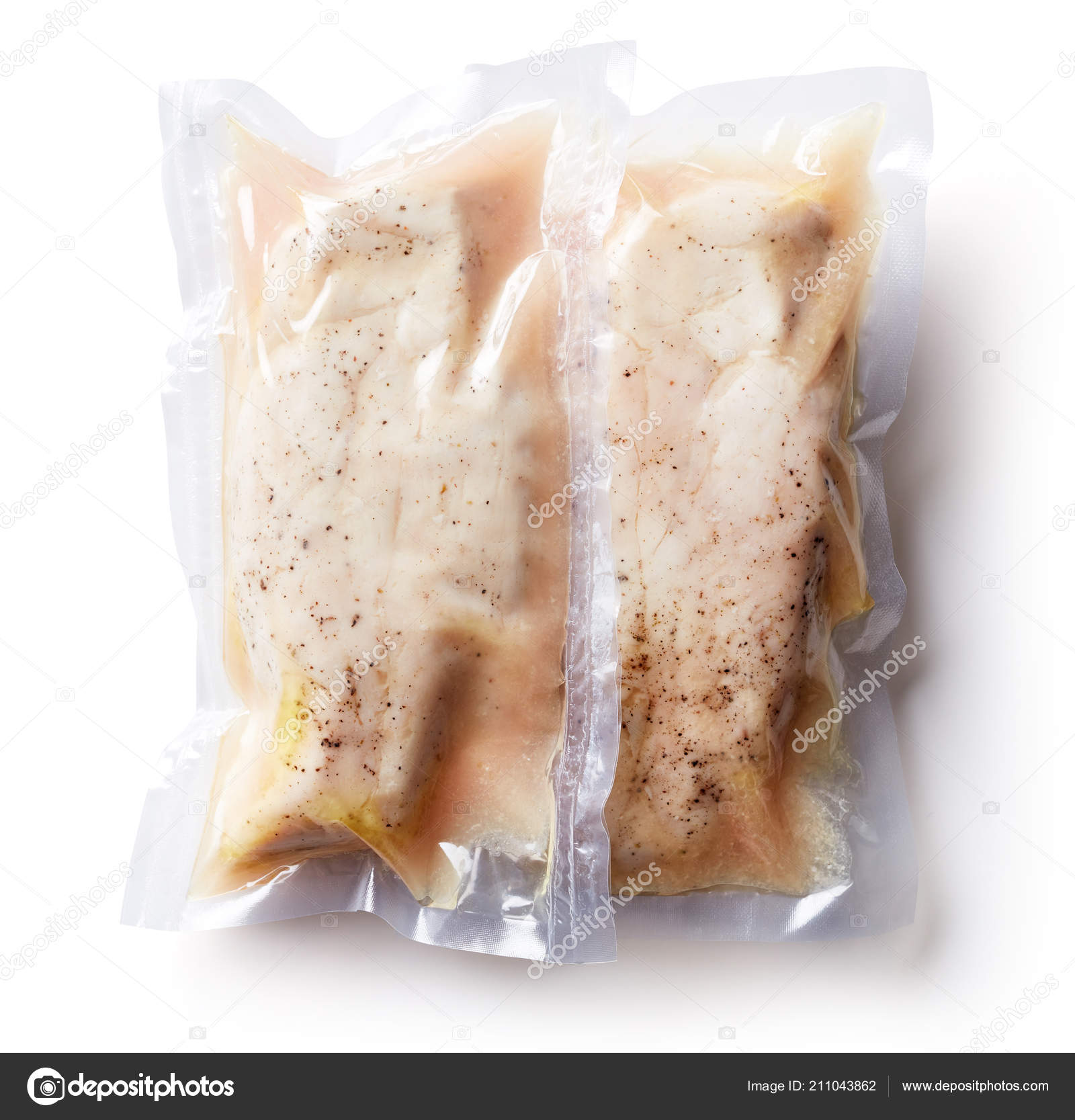 Chicken Breast Vacuum Sealed Ready Sous Vide Cooking Isolated White Stock Photo By C Bigacim Gmail Com 211043862