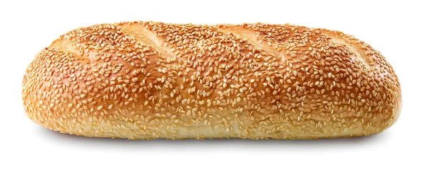 Beyaz Arka Planda Izole Edilmiş Taze Pişmiş Somun Ekmek — Stok fotoğraf