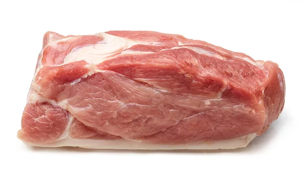 Carne Fresca Porco Crua Isolada Branco — Fotografia de Stock