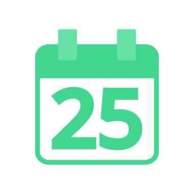 Yumuşak pastel renkte tarih numarasına sahip takvim simgesi. Ödeme tarihinin vektör çizimi. düz biçim simgesi.