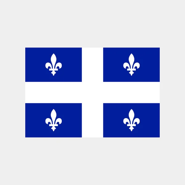 Vlajka Provincie Quebec Nebo Území Kanady Vektorové Ilustrace — Stockový vektor