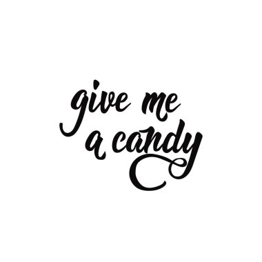 Bana şeker ver. Cadılar Bayramı tatil yazı. Modern fırça hat. grafik tasarım tipografi öğesi.