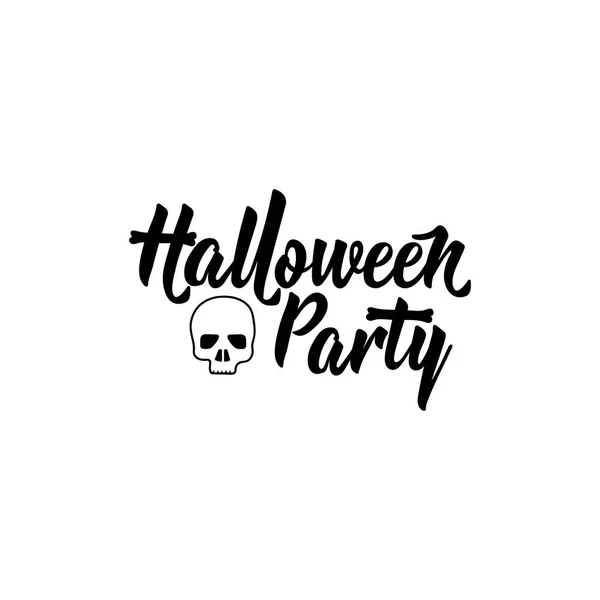 Halloween Party Halloween Ünnep Betűkkel Modern Ecset Kalligráfia Grafikai Tervezés — Stock Vector