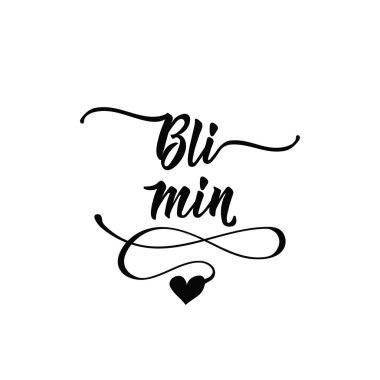 İsveçli metin: benim olacak. yazı. vektör çizim. el ilanı, afiş ve posterler Modern hat için öğe. Saçınıza min.