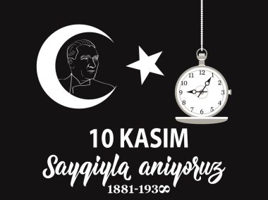 Atatürk ölüm yıldönümü. Bellek Türkiye'de ulusal gün. İngilizce: Kasım 10, saygı ve unutma, 1881-1938