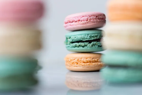 Tour Biscuits Macarons Doux Colorés — Photo