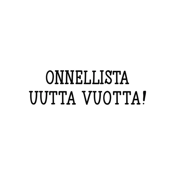 Texten Finska Gott Nytt Bokstäver Vektorillustration Element För Flyers Banner — Stock vektor