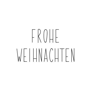 Almanca bir metnin: neşeli Noel. Yazı. Afiş. hat vektör çizim. Frohe Weihnachten.